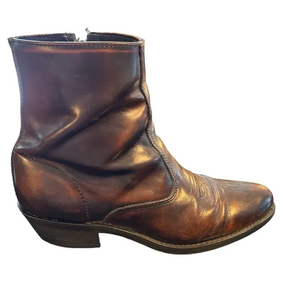 Laredo Men's Long Haul Zipper Boot Spanish Tan Cowhide Leather Size 10D