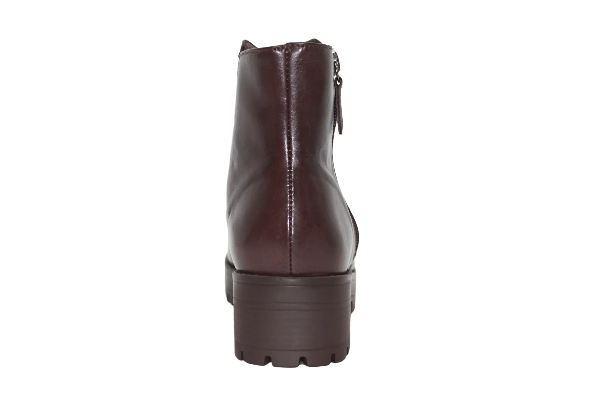 Leather Ankle Lug Sole Boots
