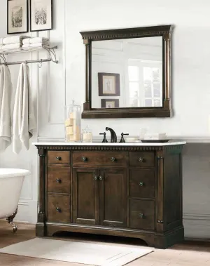 Legion Furniture 48" Mirror With Antique Coffee Finish
