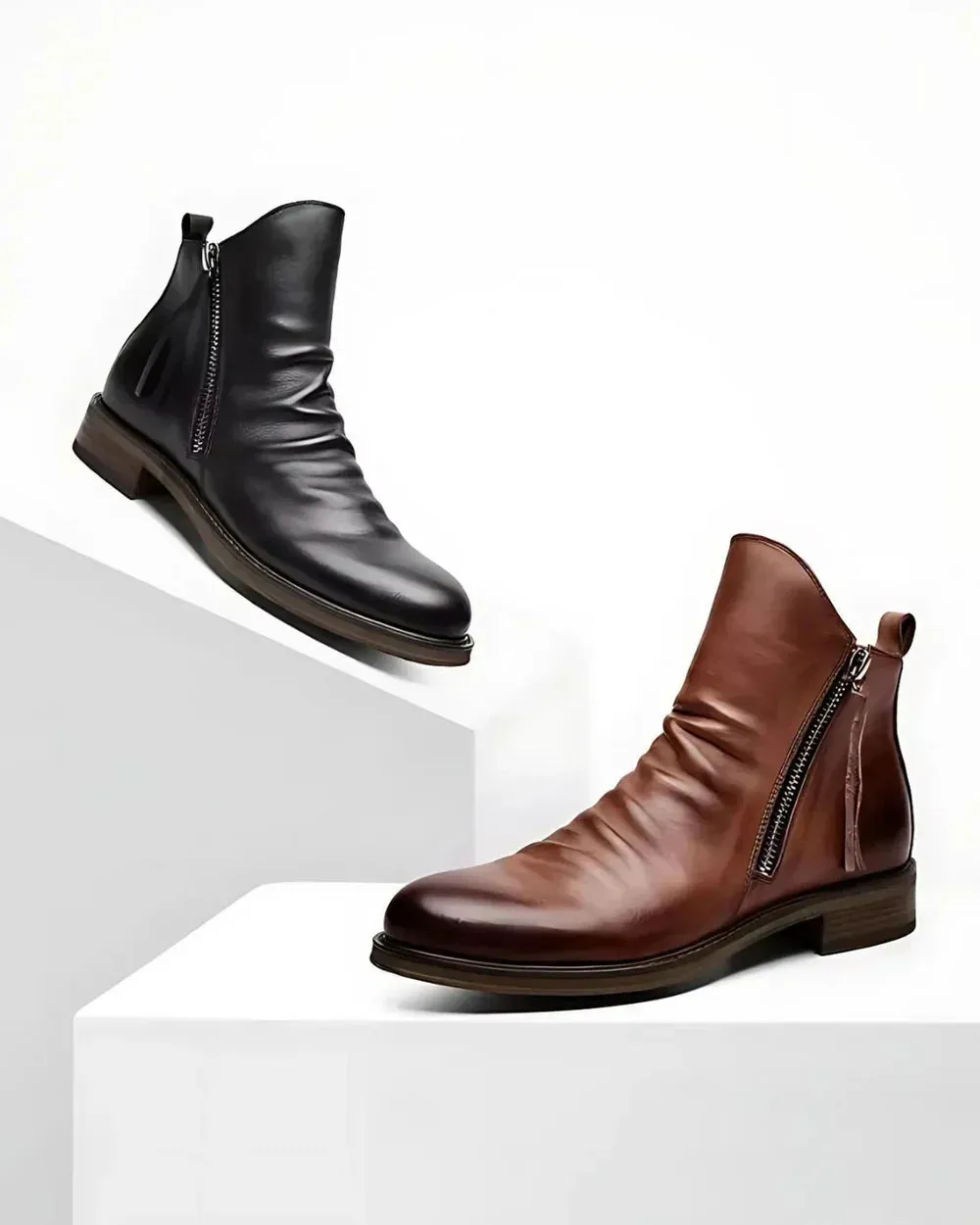 Leonardo | The Elegant Leather Ankle Boots