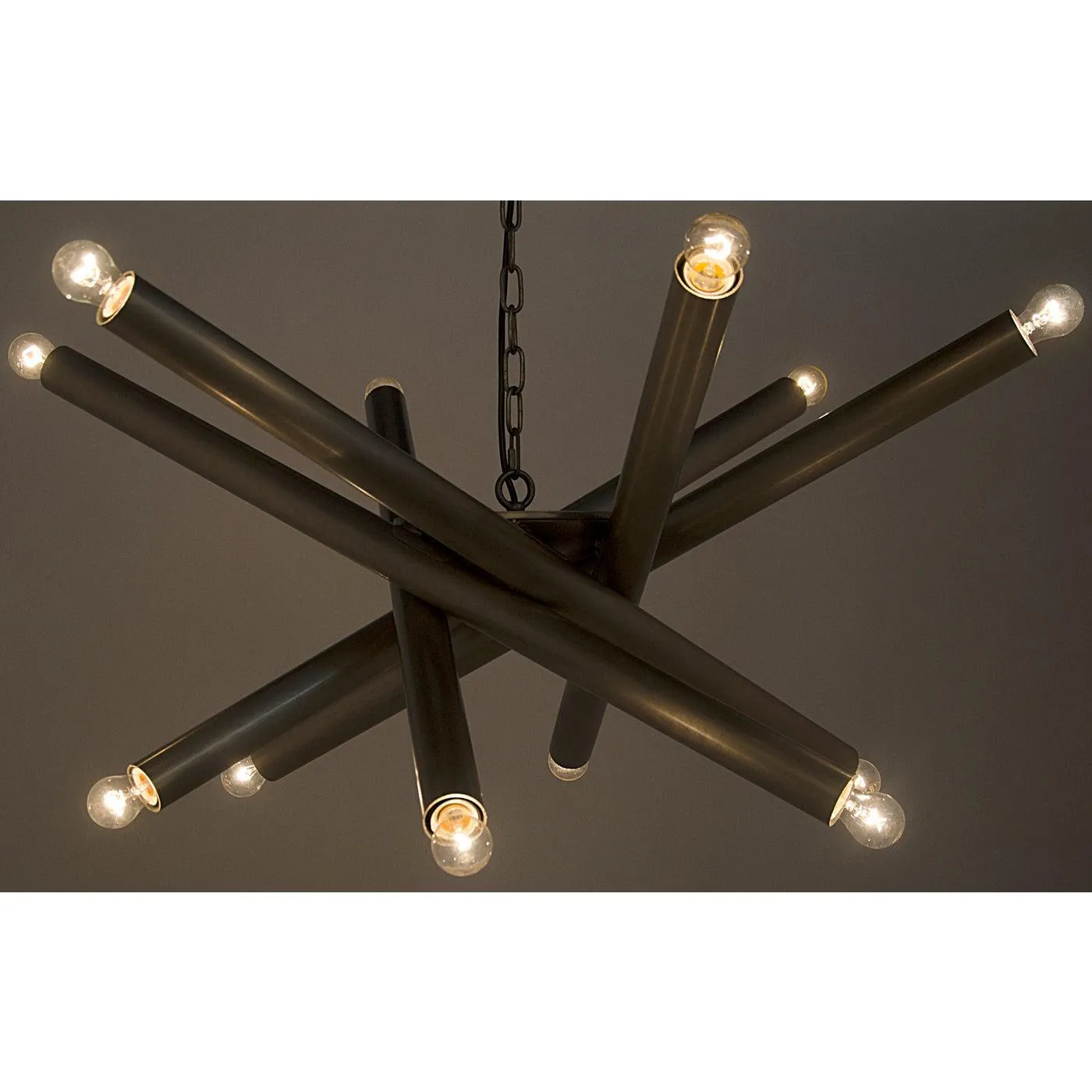 Lex Chandelier, Metal with Antique Silver Finish