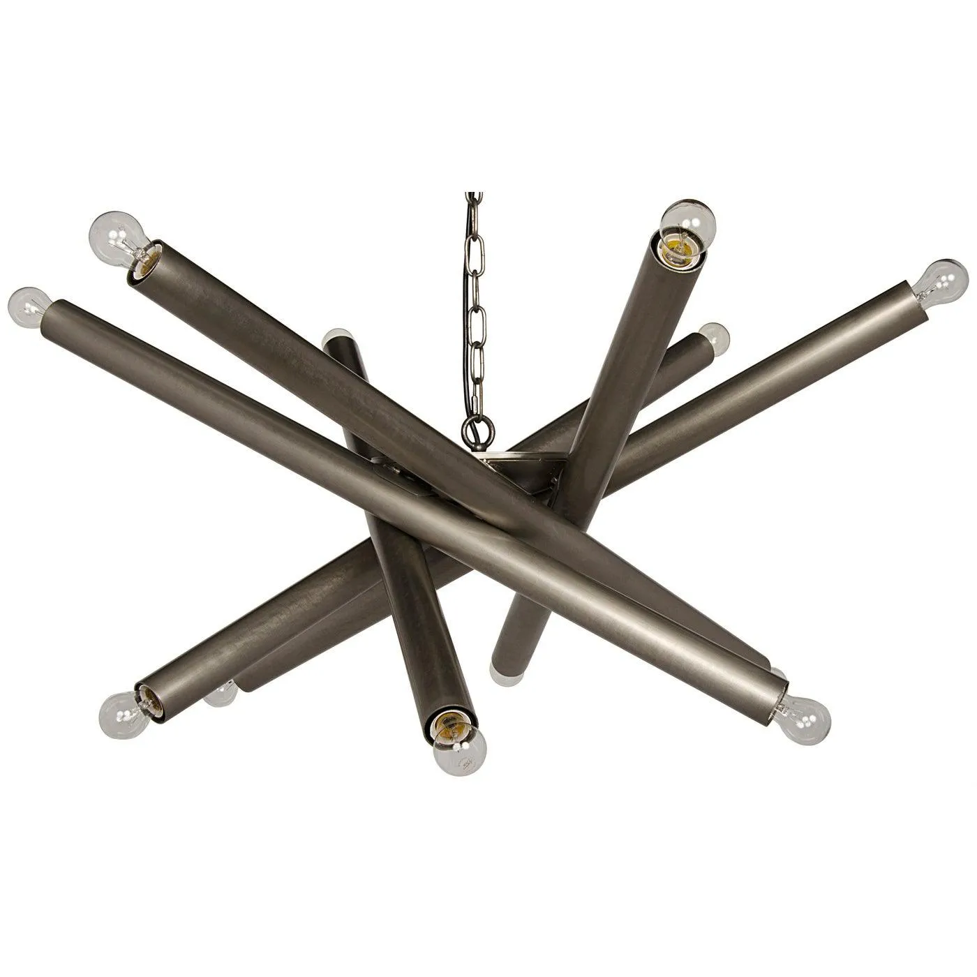 Lex Chandelier, Metal with Antique Silver Finish