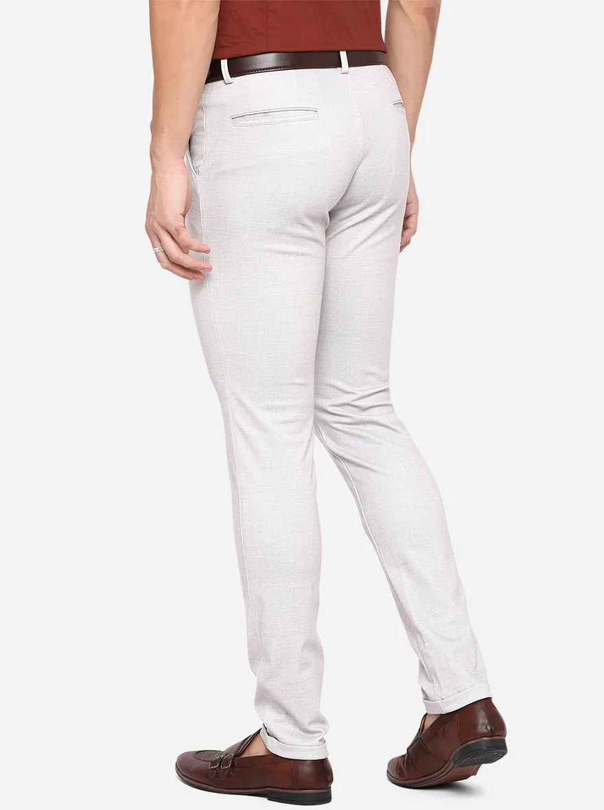 Light Fawn Solid Slim Fit Club Wear Trouser | JB Studio