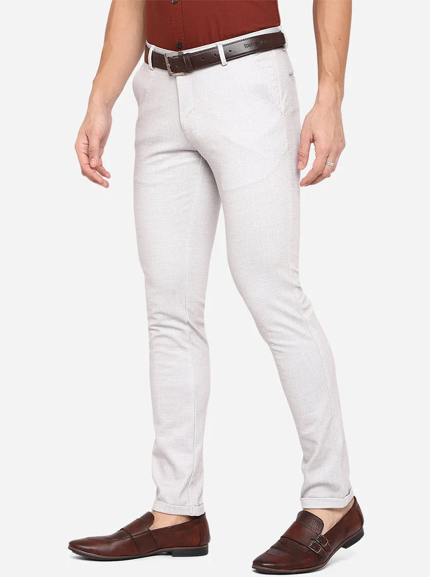 Light Fawn Solid Slim Fit Club Wear Trouser | JB Studio