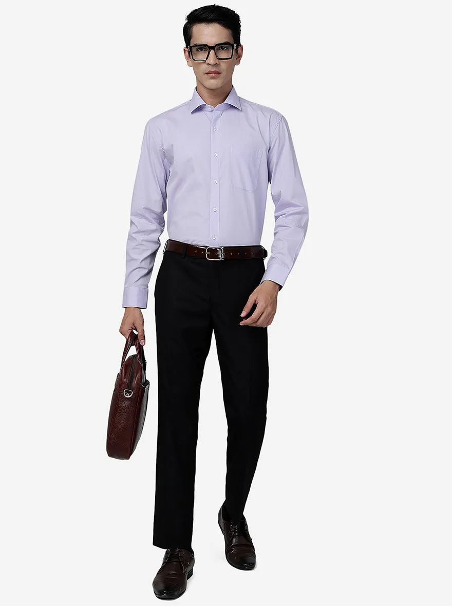 Light Purple Solid Regular Fit Formal Shirt | JadeBlue