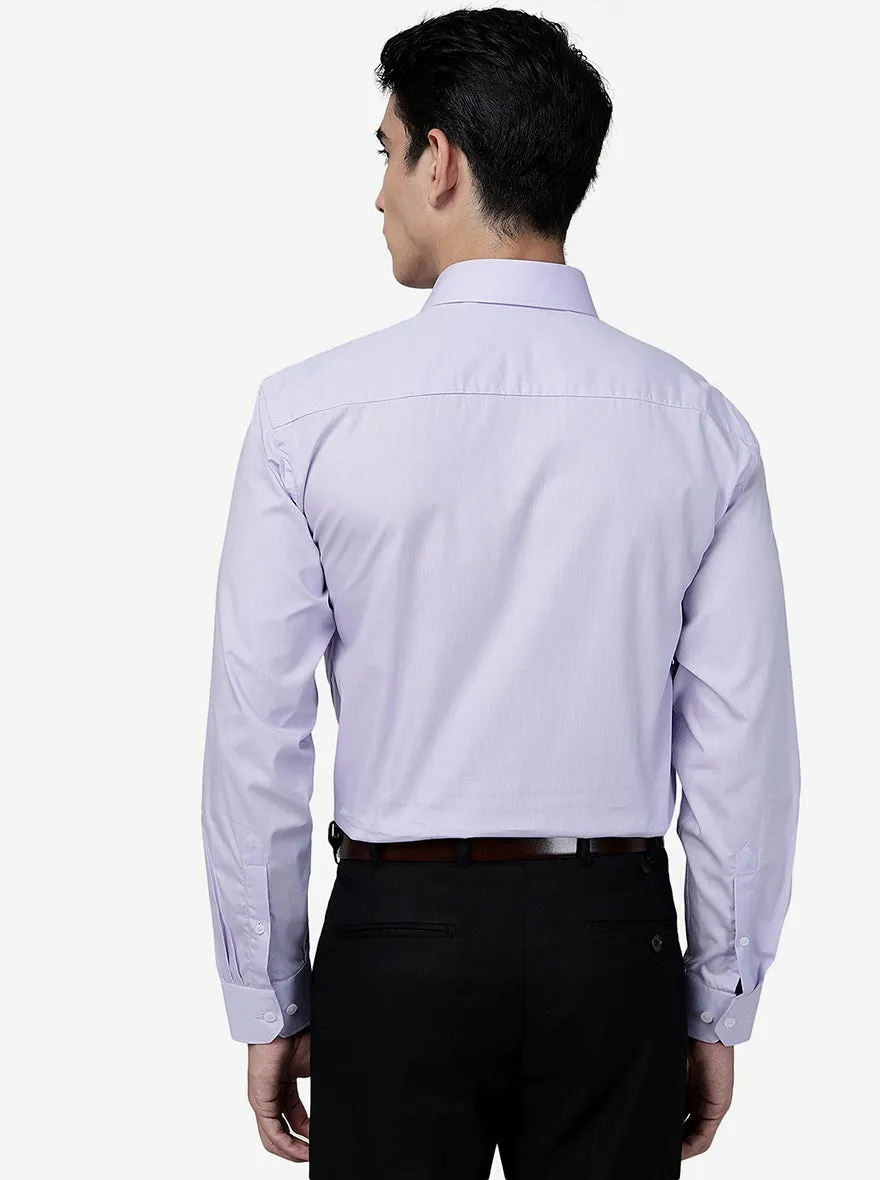 Light Purple Solid Regular Fit Formal Shirt | JadeBlue