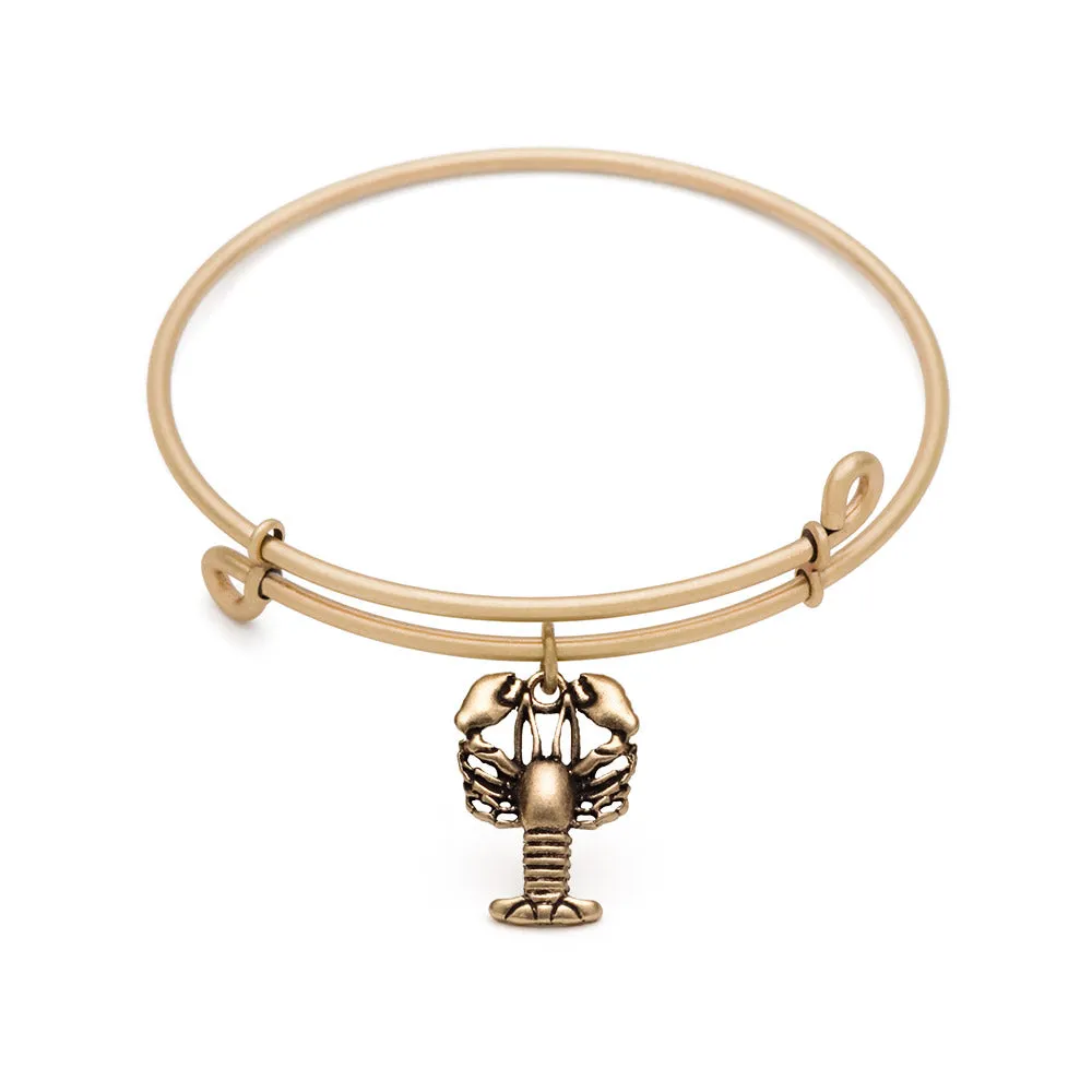 Lobster, Bangle Antique Gold Color Finish