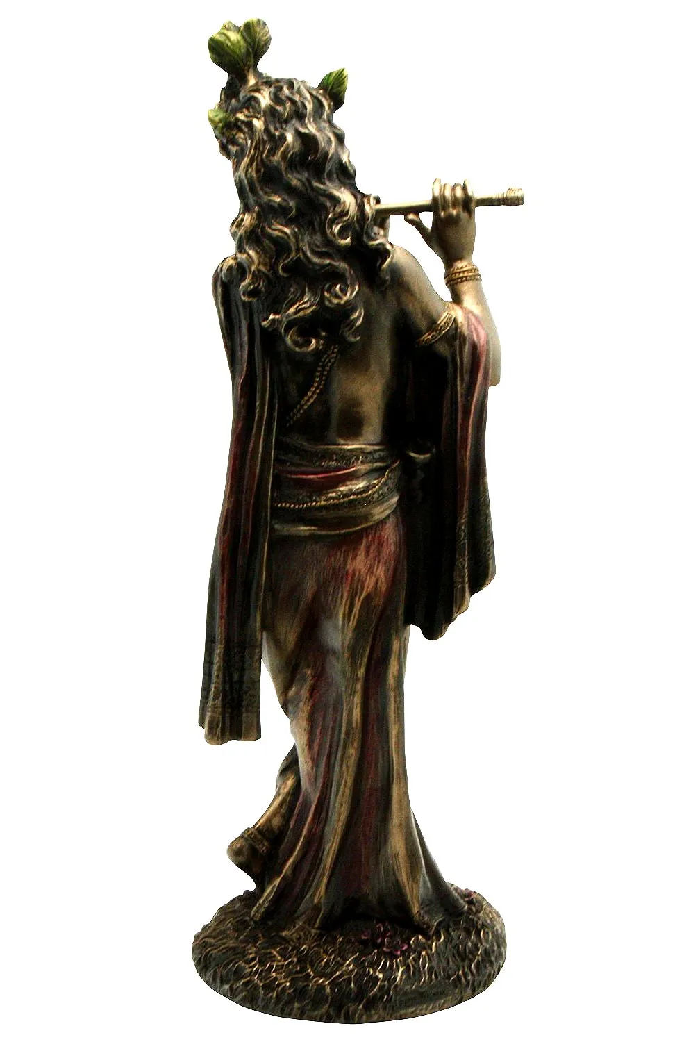 Lord Krishna Playing Flute - Antique Bronze Finish