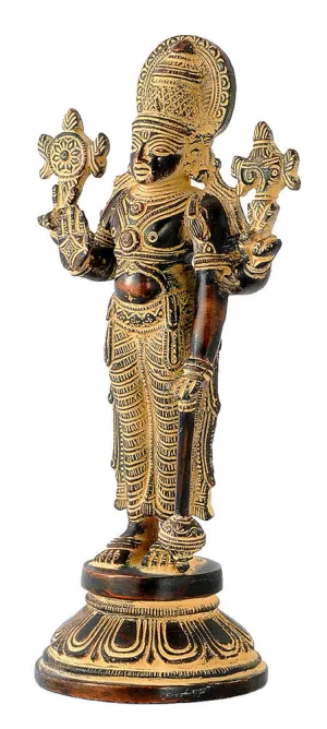 Lord Vishnu Antique Finish Statue