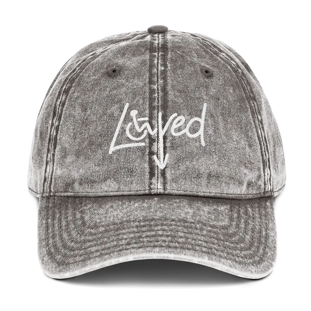 Loved Arrow (I am Loved) Vintage Cotton Twill Cap
