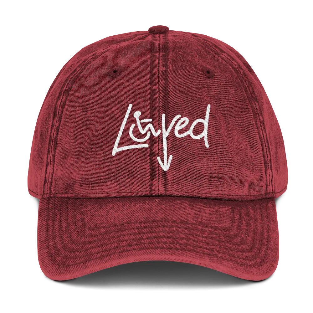 Loved Arrow (I am Loved) Vintage Cotton Twill Cap