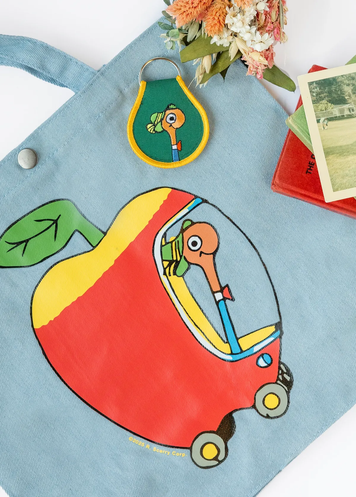 Lowly Worm Embroidered Patch Keychain