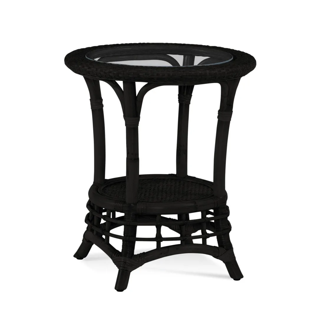 Luca Chairside Table Birch Lane™ Color: Antique Black