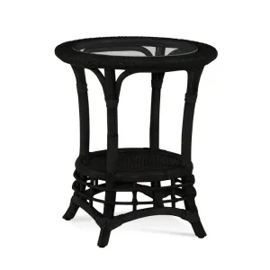 Luca Chairside Table Birch Lane™ Color: Antique Black