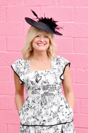 Madeline Flower Feather Fascinator Hat