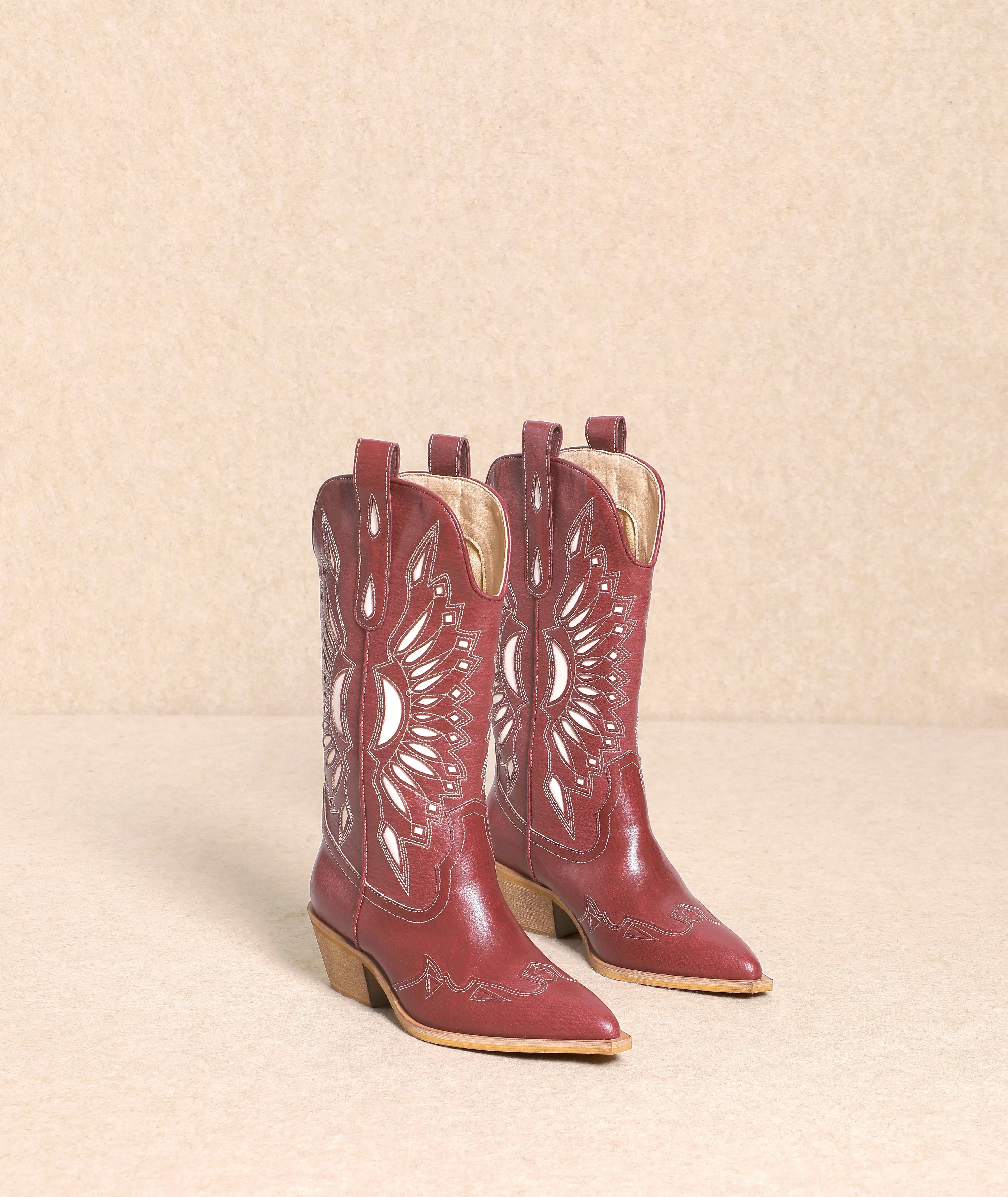 Mae Cowboy Boots - Ruby
