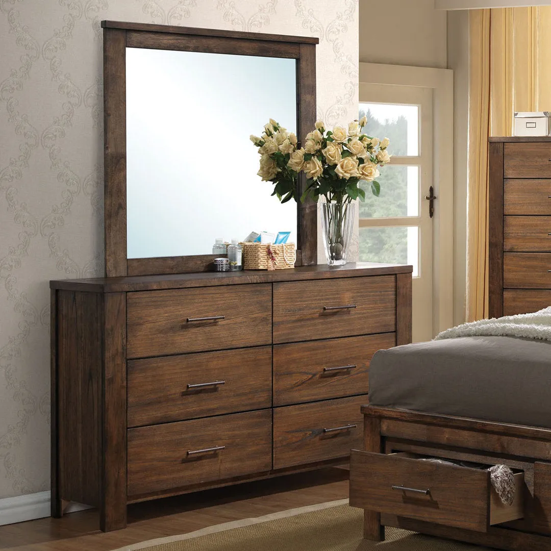 Maebel 6 Drawer 59" W Double Dresser with Mirror Lark Manor™