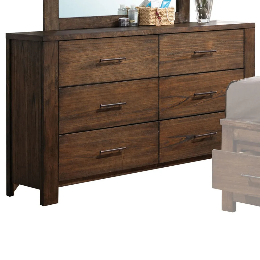 Maebel 6 Drawer 59" W Double Dresser with Mirror Lark Manor™