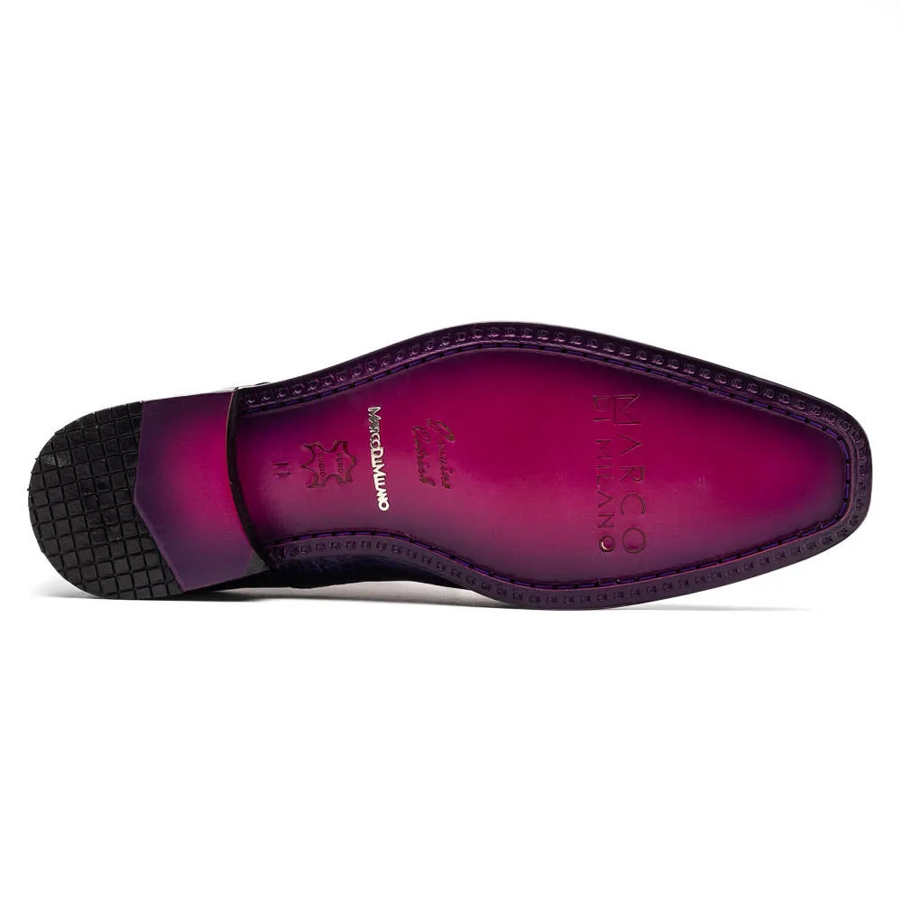 Marco Di Milano Andretti in Pink / Purple Ostrich Leg Derby Shoes