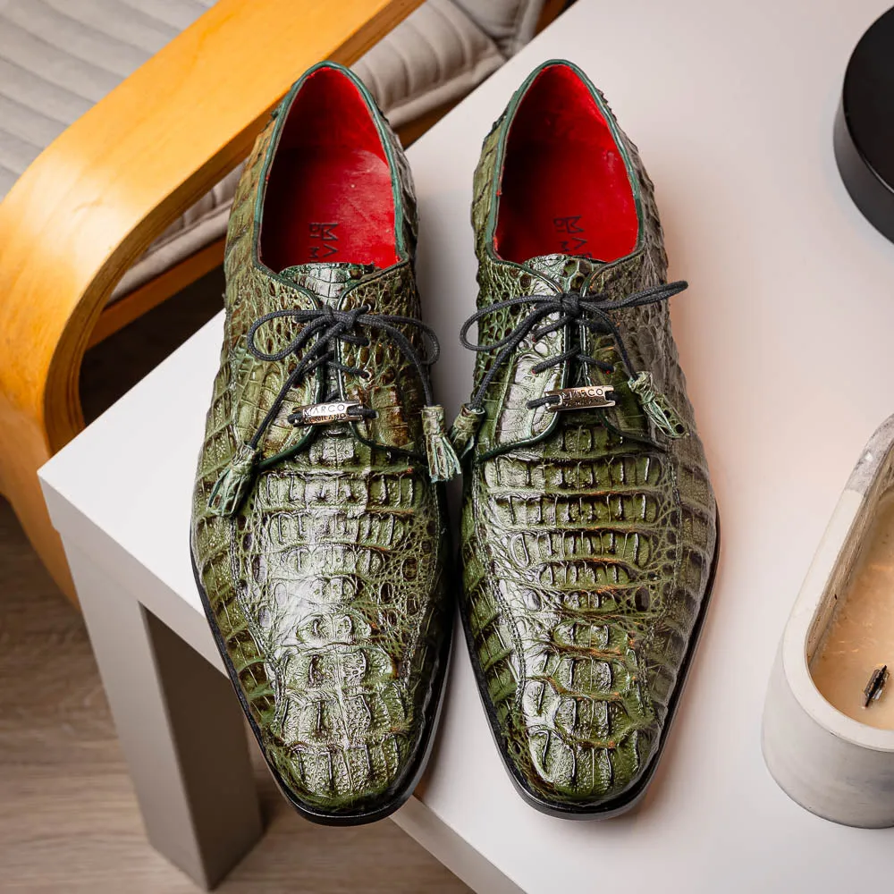 Marco Di Milano Apricena in Woodgreen Caiman Crocodile Derby Dress Shoes