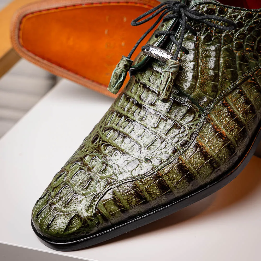 Marco Di Milano Apricena in Woodgreen Caiman Crocodile Derby Dress Shoes