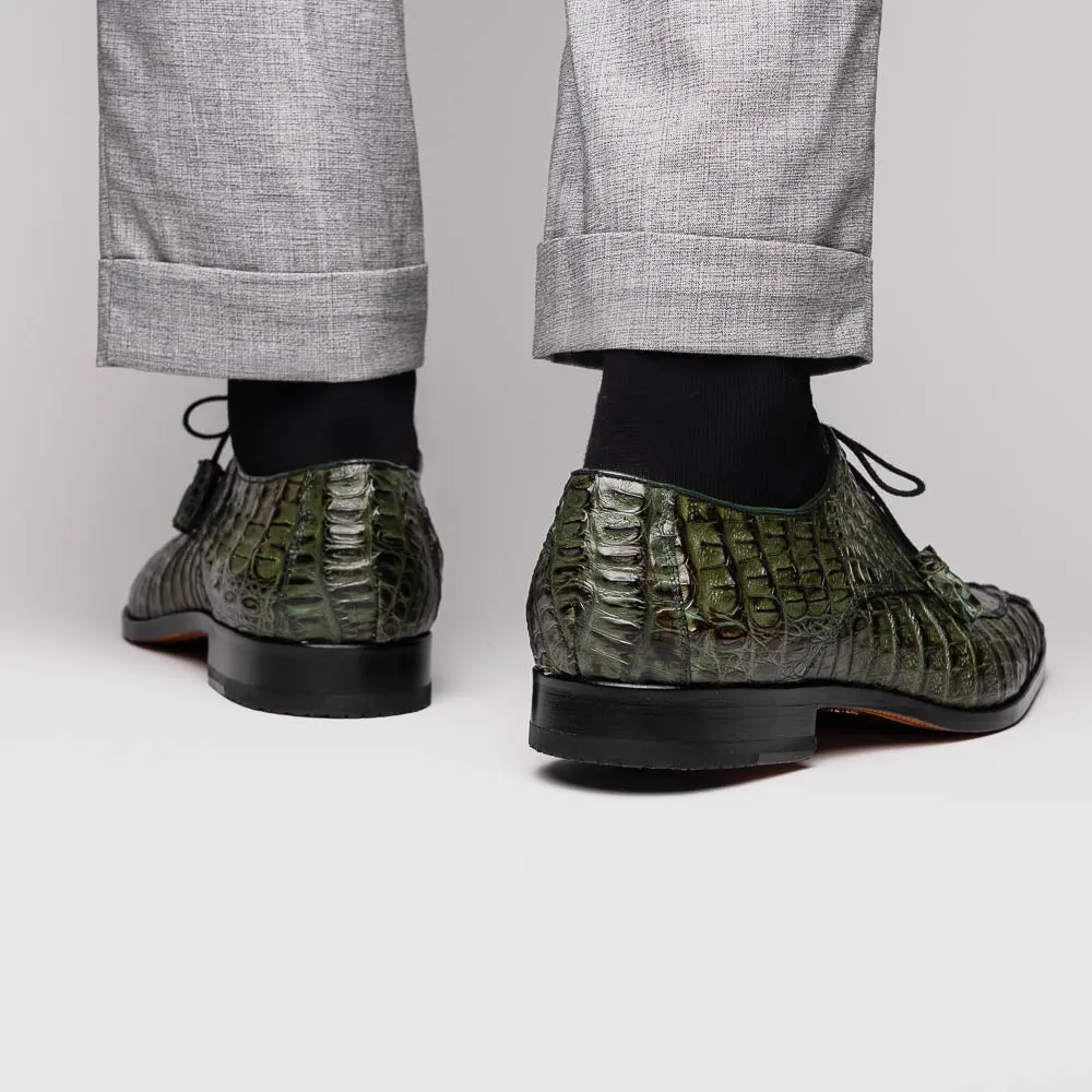 Marco Di Milano Apricena in Woodgreen Caiman Crocodile Derby Dress Shoes