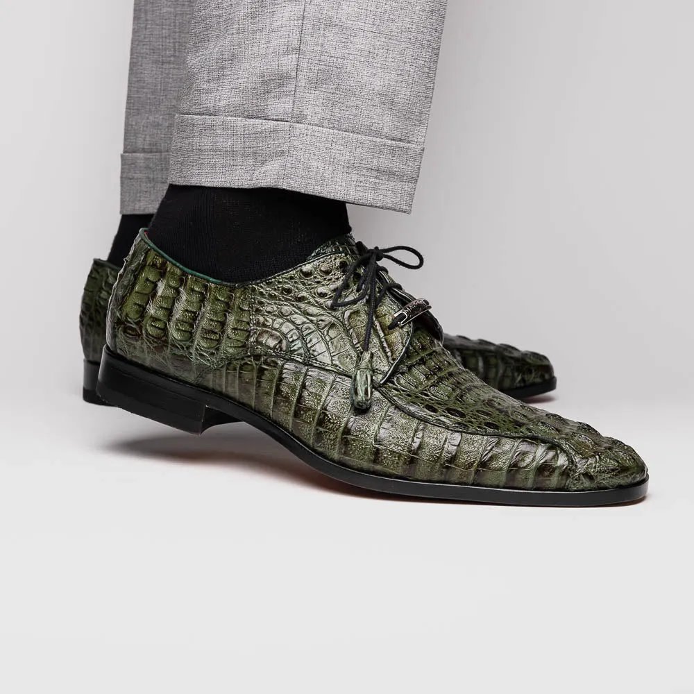 Marco Di Milano Apricena in Woodgreen Caiman Crocodile Derby Dress Shoes