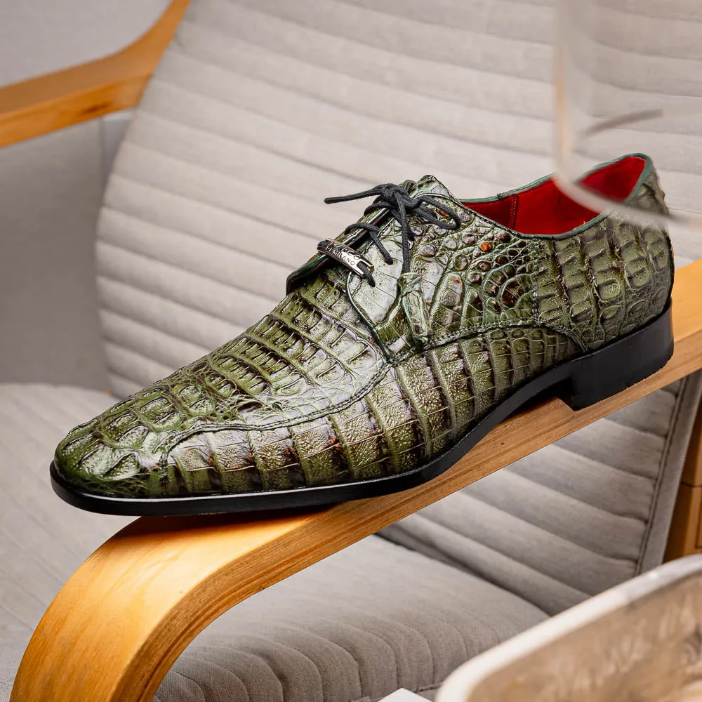 Marco Di Milano Apricena in Woodgreen Caiman Crocodile Derby Dress Shoes