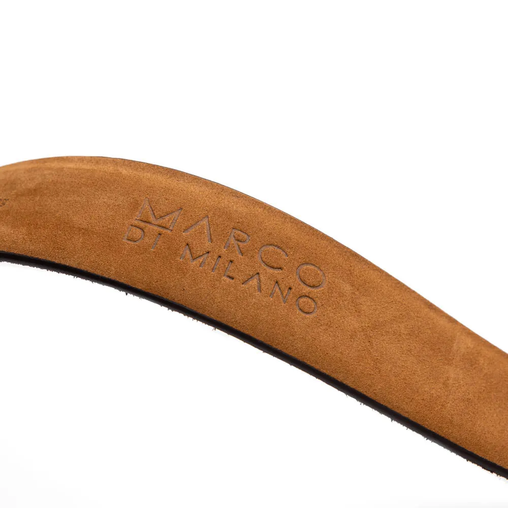 Marco Di Milano EST 102 Ostrich Belt in Antique Navy