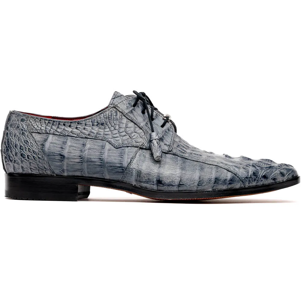 Marco Di Milano Tulum in Grey Caiman Crocodile Derby Shoes