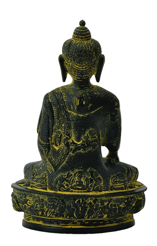 Medicine Buddha Brass Figure with Antique Finish