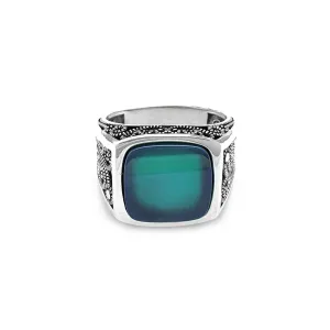 Milgrain Vine Signet Ring (Silver)