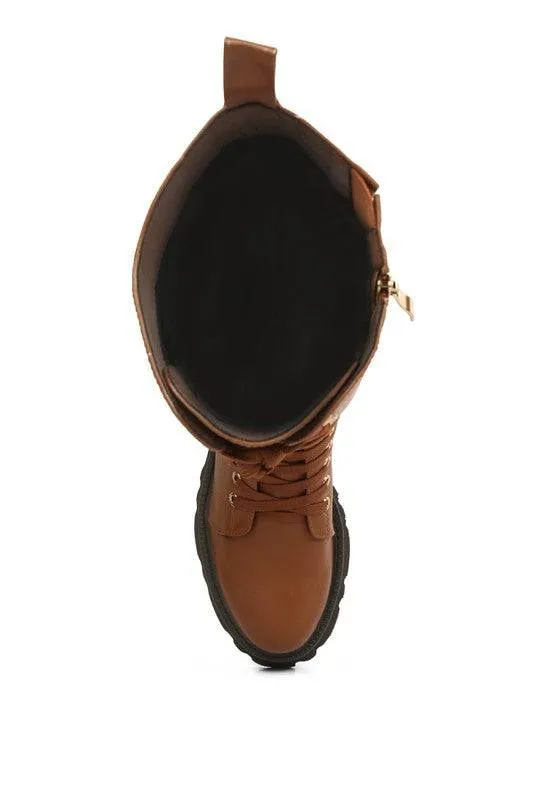 MOOD -  CHUNKY LACE UP ANKLE BOOT for women