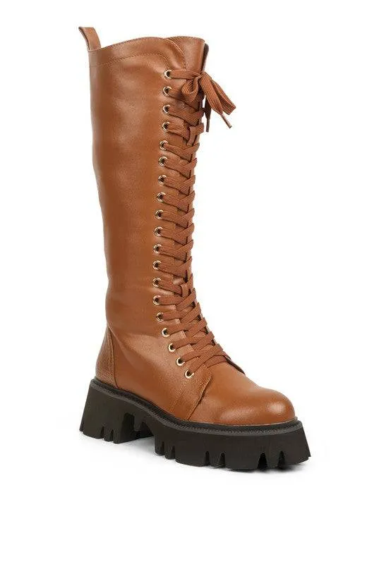 MOOD -  CHUNKY LACE UP ANKLE BOOT for women