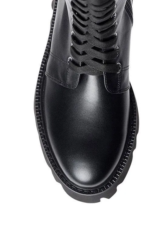 MOOD -  CHUNKY LACE UP ANKLE BOOT for women