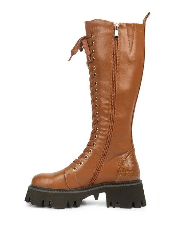 MOOD -  CHUNKY LACE UP ANKLE BOOT for women
