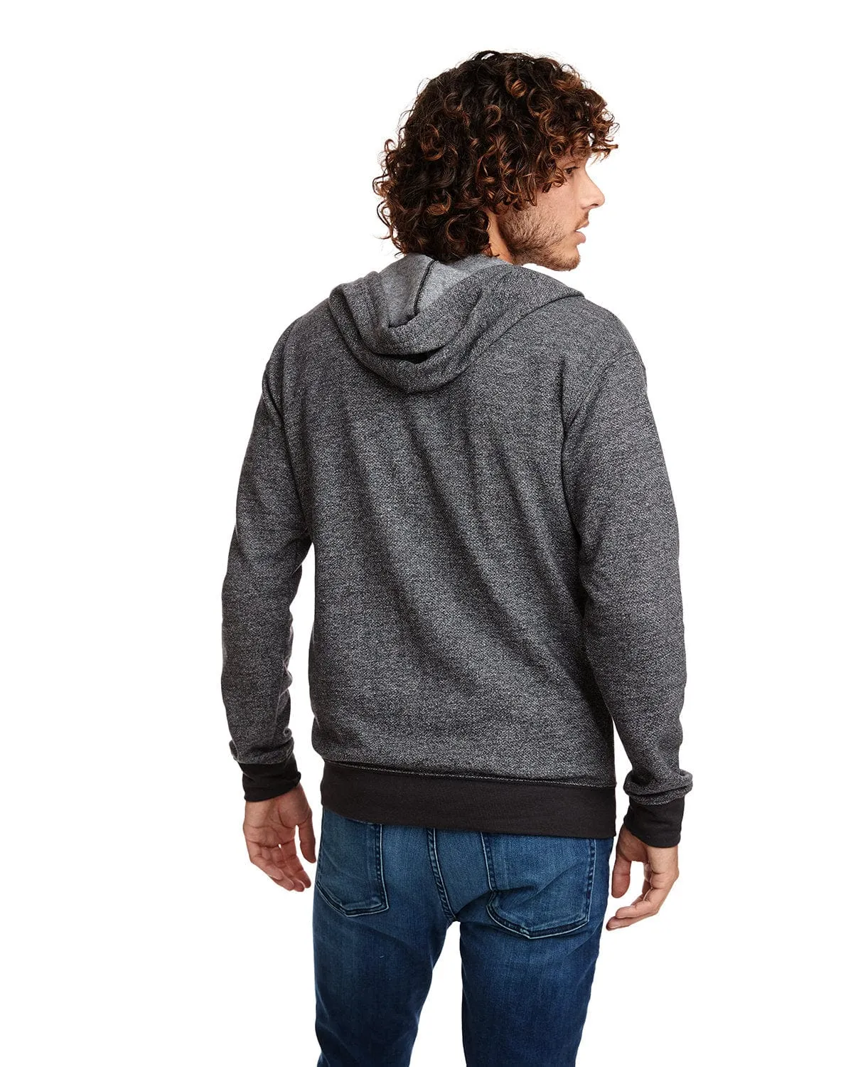 Next Level Unisex Denim Fleece Full-Zip Hoodie
