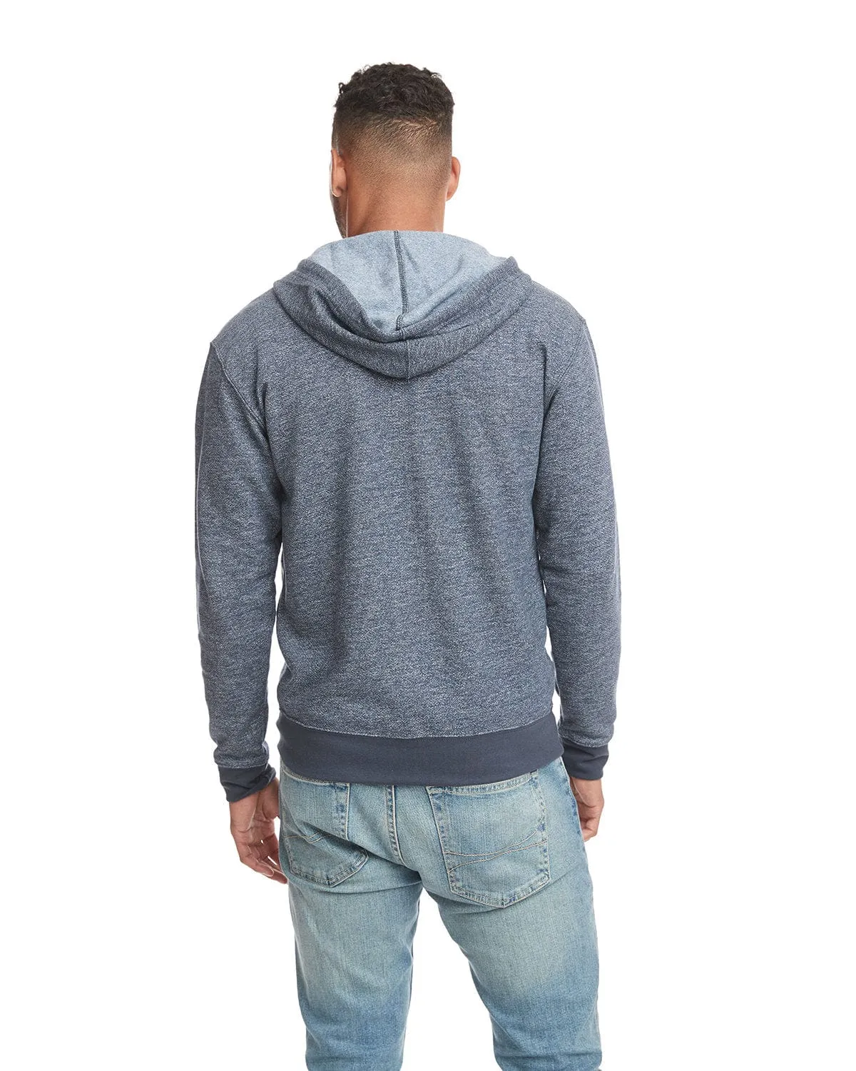 Next Level Unisex Denim Fleece Full-Zip Hoodie