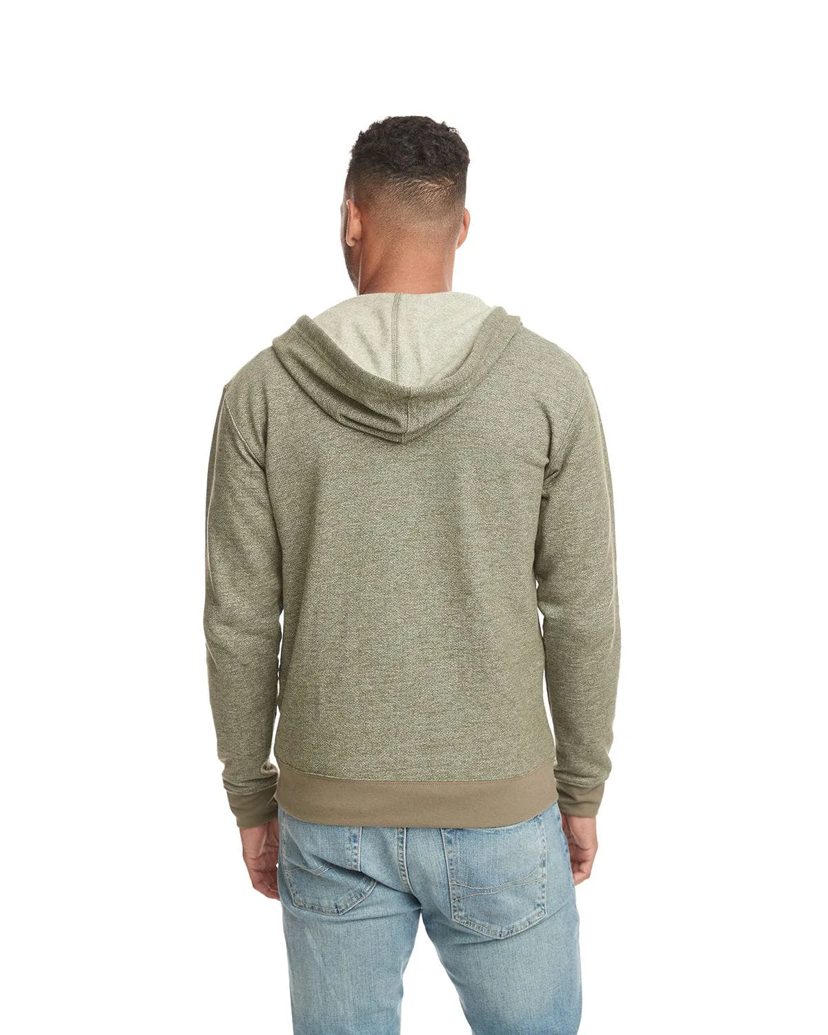 Next Level Unisex Denim Fleece Full-Zip Hoodie