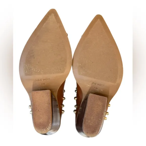 Nine West Zoneout Studded Ankle Booties Women’s Size 10 M