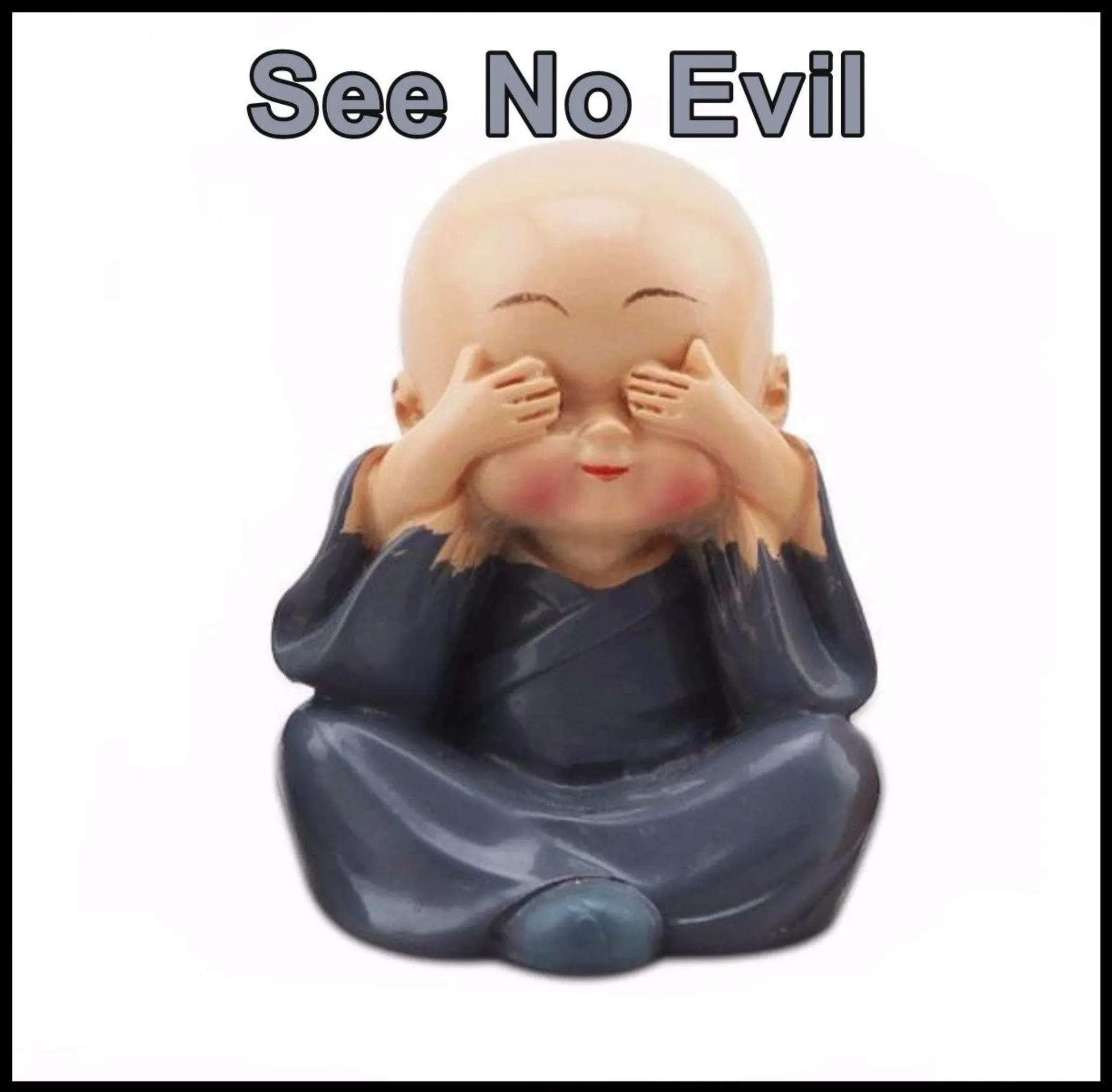 No Evil Monk Figurines