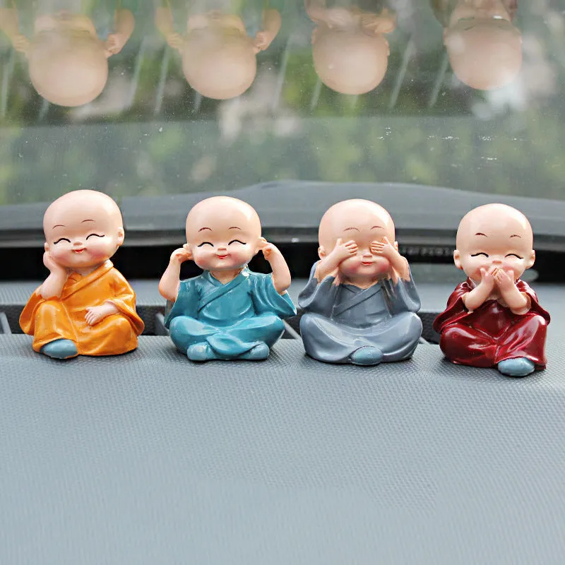 No Evil Monk Figurines