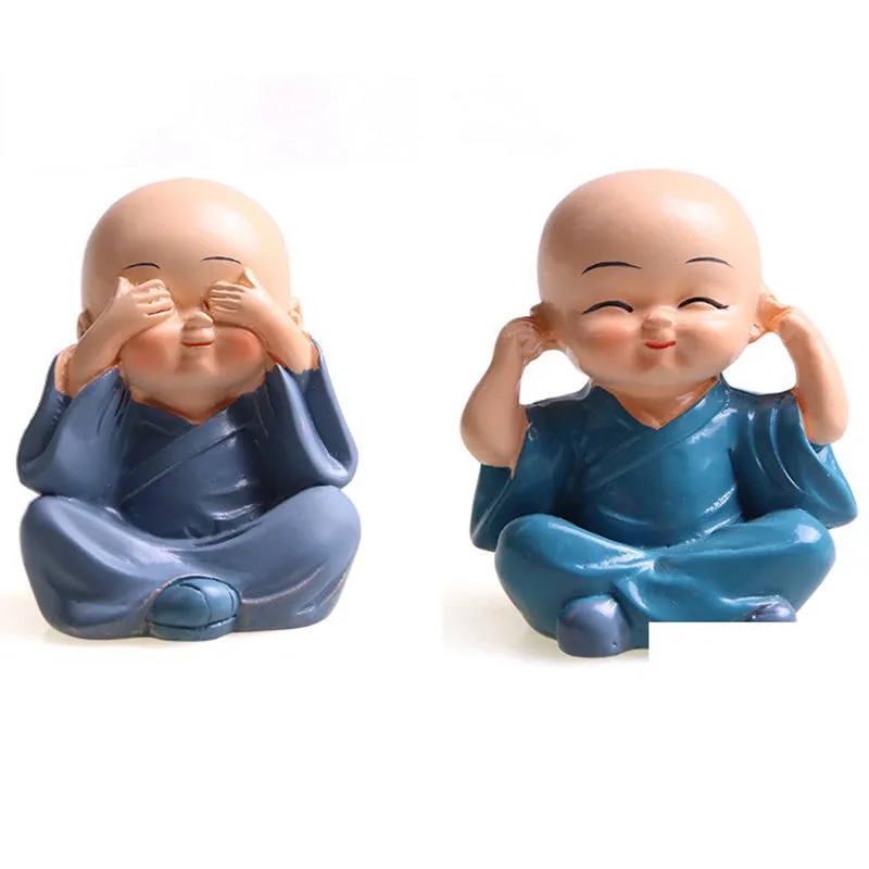 No Evil Monk Figurines