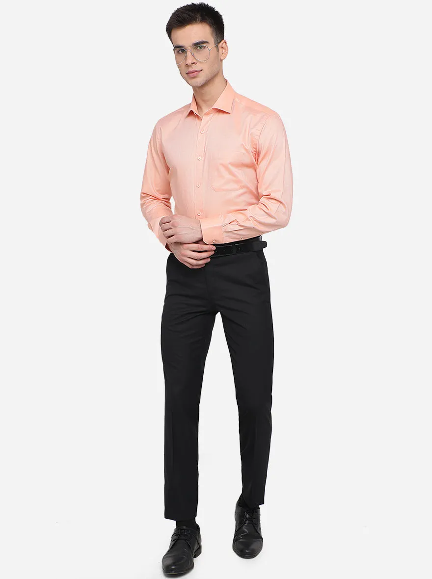 Orange Solid Regular Fit Formal Shirt | JadeBlue