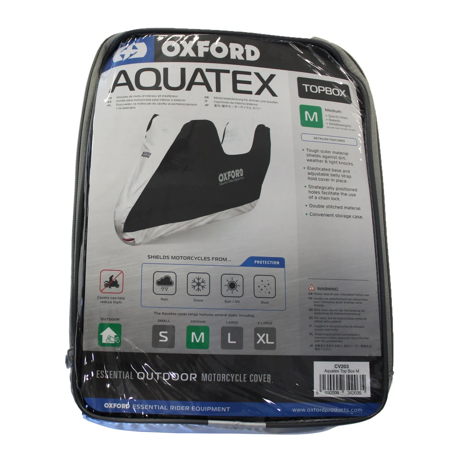 Oxford Motorcycle Cover Aquatex - M Top Box