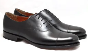 Oxford toecap |  Black  | Calf | wide fit | almond toe