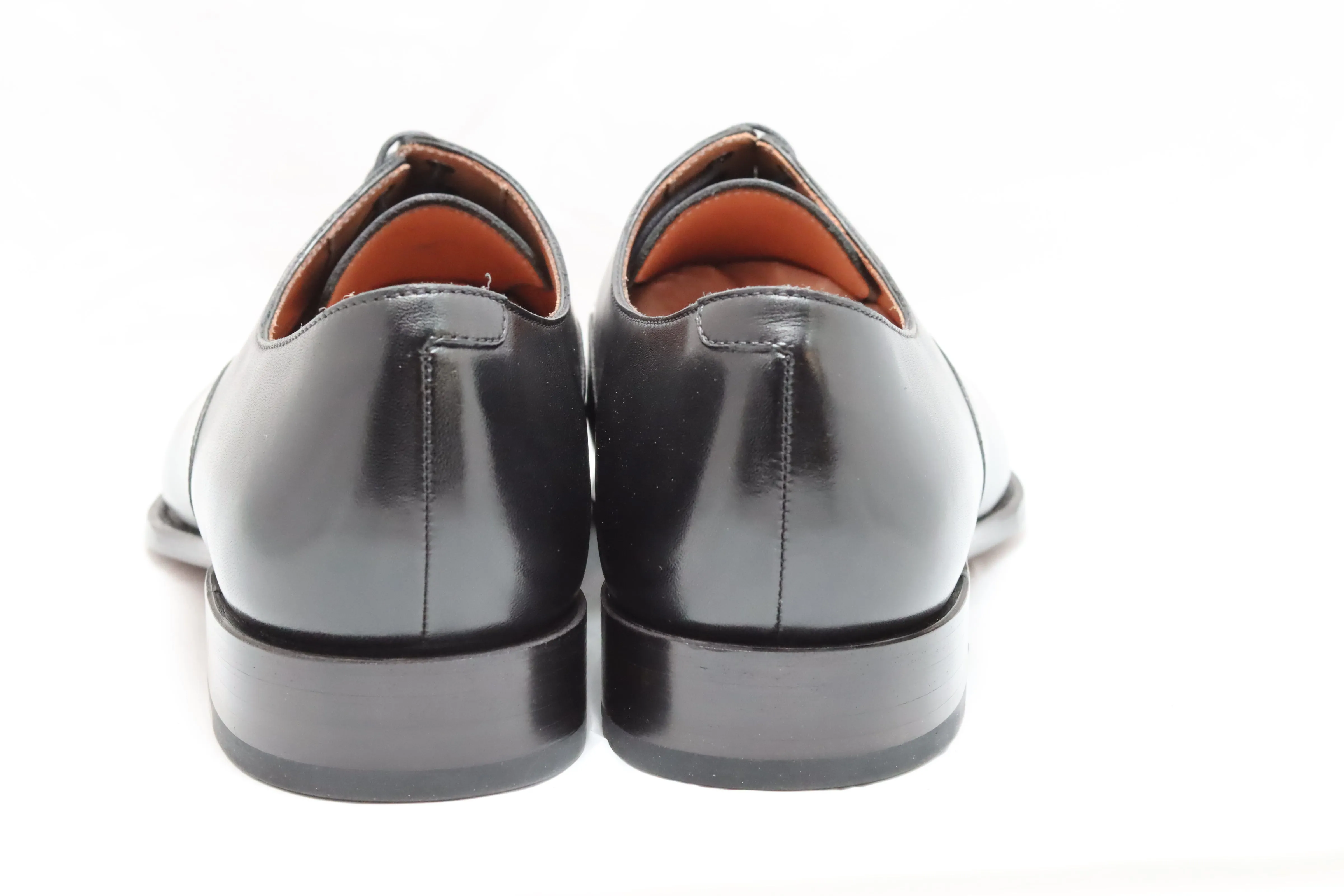Oxford toecap |  Black  | Calf | wide fit | almond toe