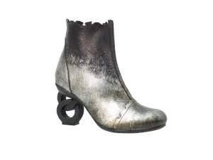 Papucei Ladies Silver Distressed Leather Ankle Boots