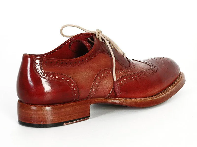 Paul Parkman Men's Bordeaux & Camel Wingtip Oxfords