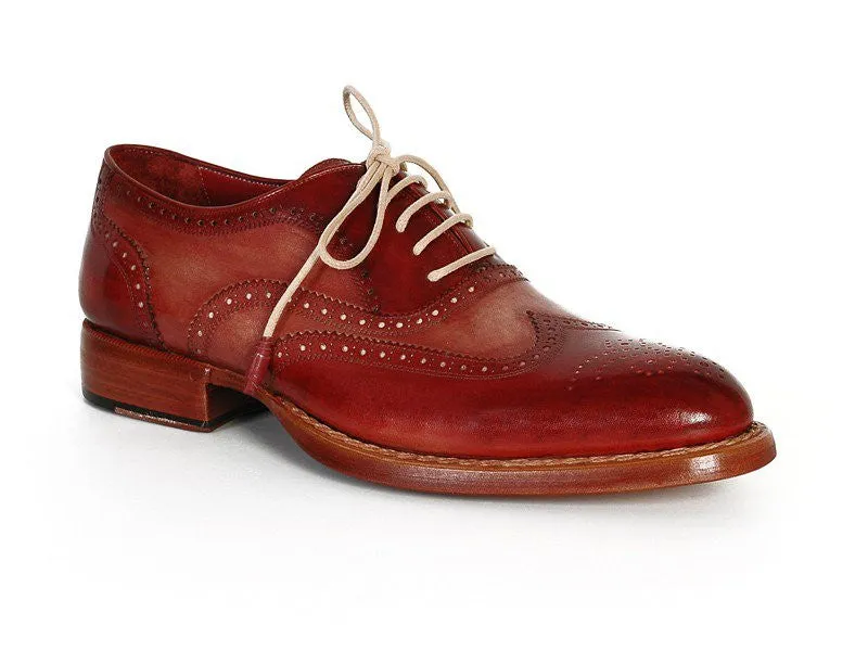 Paul Parkman Men's Bordeaux & Camel Wingtip Oxfords